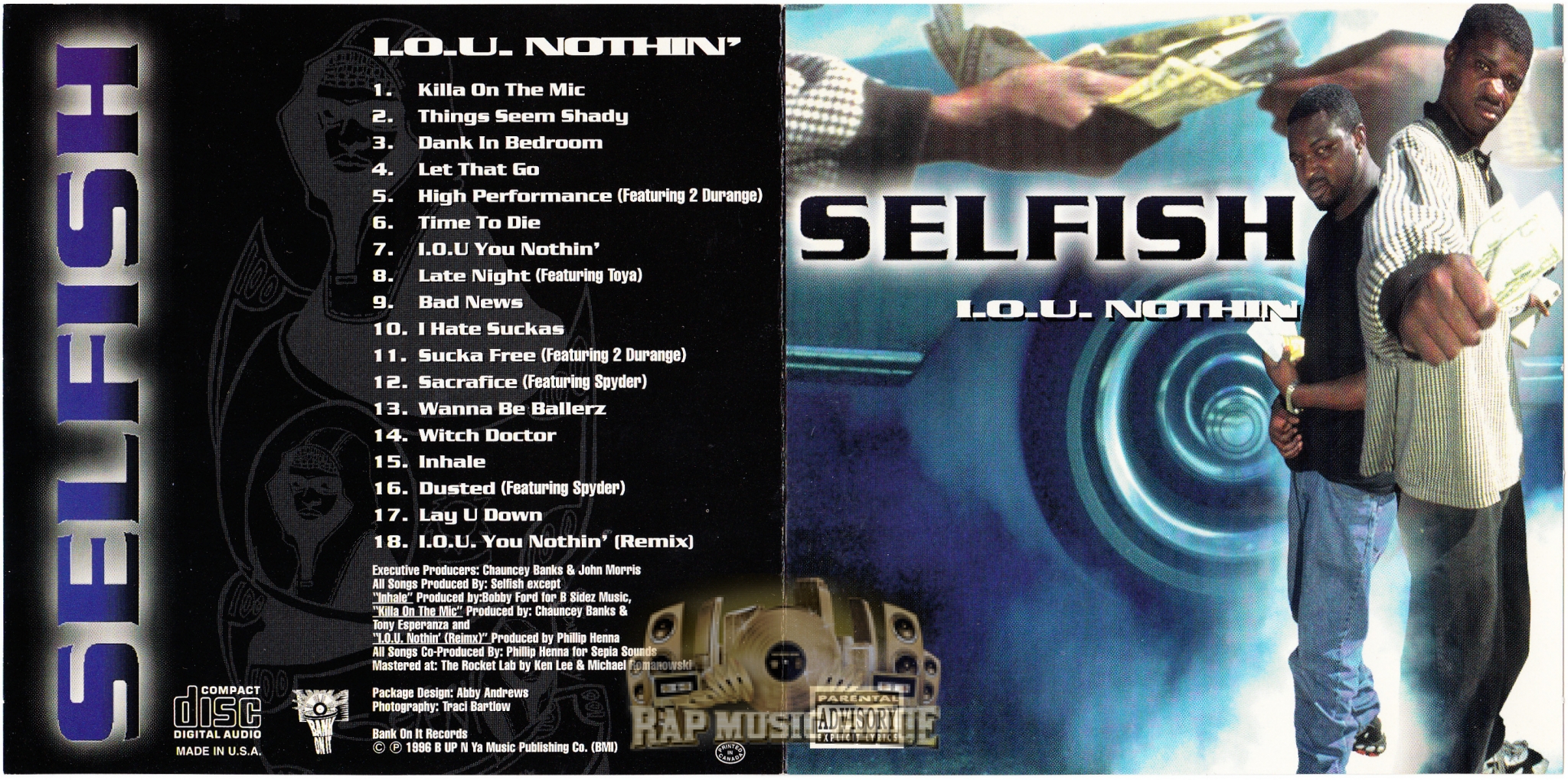 Selfish - I.O.U. Nothin': CD | Rap Music Guide